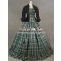 Civil War Victorian Tartan Ball Gown Day Dress Prom Cosplay