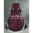 Marie Antoinette Victorian Dark Red Wedding Dress Ball Gown Prom