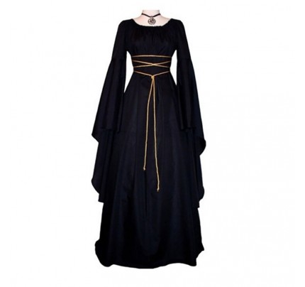 Historical Long Sleeve Round Neck Dress Halloween Halloween Party 
