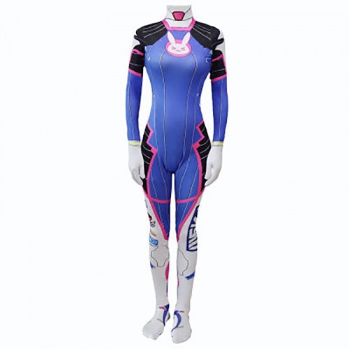 Overwatch D.Va Cosplay Costume Combat Jumpsuit