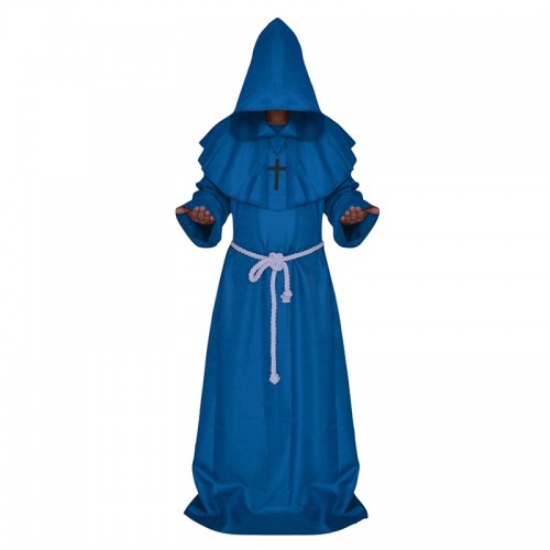 Historical Ancient Medieval Monk Wizard Cosplay Costume Robe