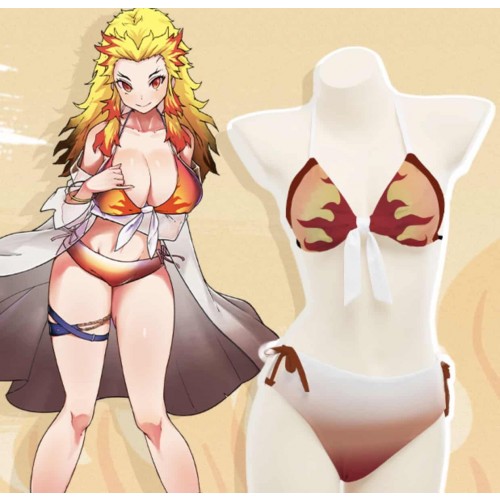 Demon Slayer Kyojuro Rengoku Swim Cosplay Costume