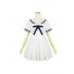 Lolita Cosplay Harajuku Navy Dress White Costume