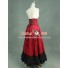 Victorian Lolita Edwardian Period Pleated Skirt Punk Lolita Dress Red