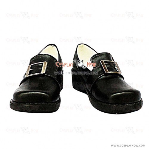 Black Butler Ciel Black Cosplay Flat Leather Shoes