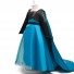 Frozen Cosplay Princess Anna Costume Blue Layered Girl Dress for Children