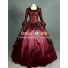 Victorian Lolita Marie Antoinette Brocade Gothic Lolita Dress Wine Floral