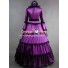 Southern Belle Gothic Satin Purple Dress Ball Gown Prom