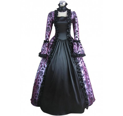 Victorian Lolita Georgian Reenactment Gothic Dress Purple