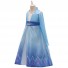 Frozen Cosplay Princess Elsa Costume Stand Collar Girl Dress for Children