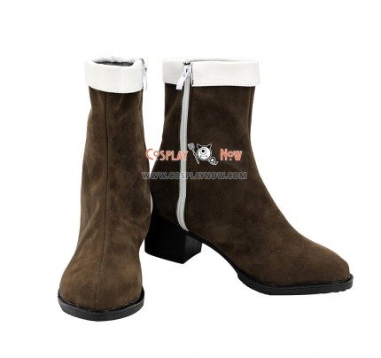 Danganronpa V3: Killing Harmony Maki Harukawa Brown Shoes Cosplay Boots
