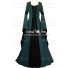 Carnival Renaissance Medieval Johanna Dark Green-Black Lolita Dress Robe