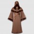Medieval Cosplay Monk Wizard Costume Robe Cape Halloween