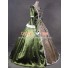 Renaissance Colonial Gothic Ball Gown Prom Brocade Satin Dress