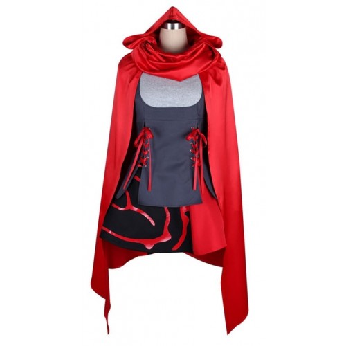 RWBY Red Trailer Ruby Rose Red Hood Cosplay Costume