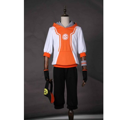Pokemon Go Male Trainer Team Instinct Mystic Valor Orange Cosplay Costume