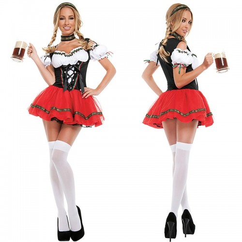 German Oktoberfest Cosplay Costume Festival Maid Uniform Dress