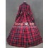 Civil War Reenactment Tartan Dress Ball Gown Prom Cosplay