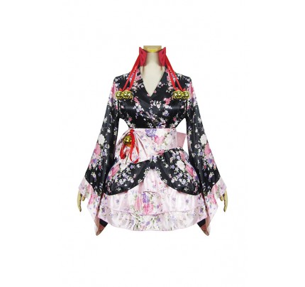 Lolita Cosplay Sakura Kimono Dress Costume