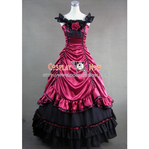 Southern Belle Lolita Ball Gown Red Wedding Dress