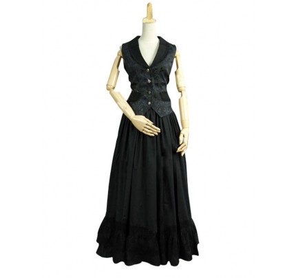 Victorian Lolita Edwardian 1900s Period Gothic Lolita Dress Black