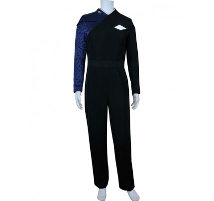 Star Trek Cosplay Voyager Relativity Starfleet 29th Century Command Blue Costume 
