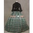 Civil War Victorian Tartan Ball Gown Day Dress Prom Cosplay