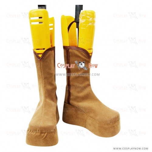 Silver Soul Cosplay Shoes Kagura Brown Cosplay Boots