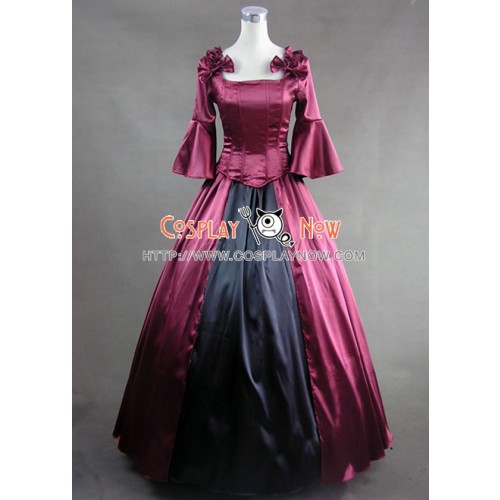 Colonial Lolita Ball Gown Prom Red Wedding Dress