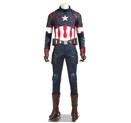 Captain America Steve Rogers Costume For Avengers Age Of Ultron Cosplay