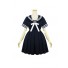 Lolita Cosplay Harajuku Navy Dress Dark Blue Costume