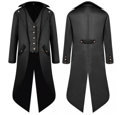 Historical Medieval Vintage Punk Cosplay Costume Tuxedo 
