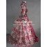 Victorian Lolita Reenactment Stage Antique Gothic Lolita Dress Wine Floral