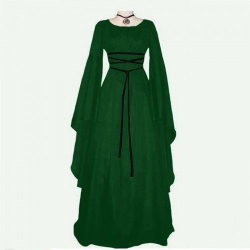 Historical Long Sleeve Round Neck Dress Halloween Halloween Party