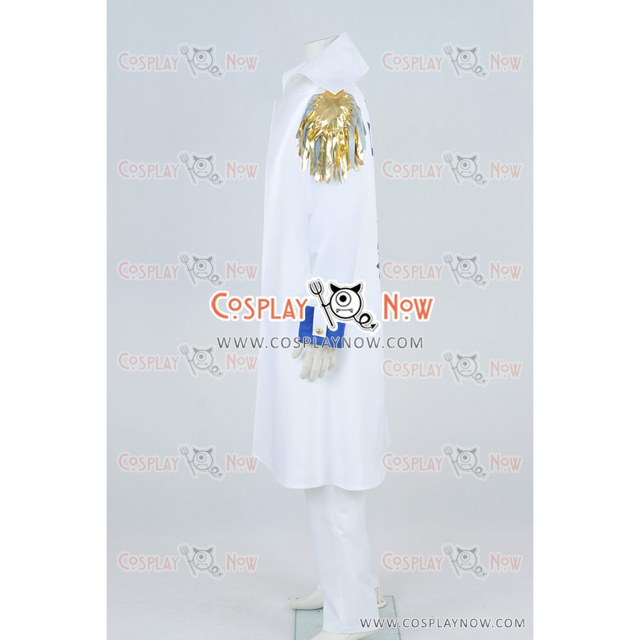 One Piece Kuzan Aokiji White Green Cosplay Costume