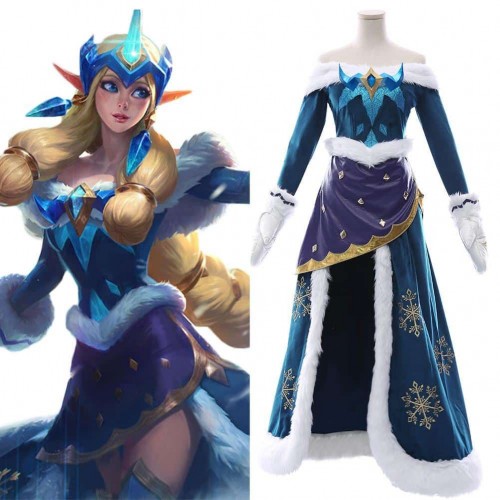 League Of Legends Soraka Snowdown Skin Cosplay Costume Female