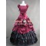Southern Belle Satin Ball Gown Prom Wedding Red Dress